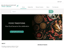 Tablet Screenshot of bloomsburyfoodlibrary.com